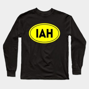 IAH Airport Code George Bush Intercontinental Airport Houston USA Long Sleeve T-Shirt